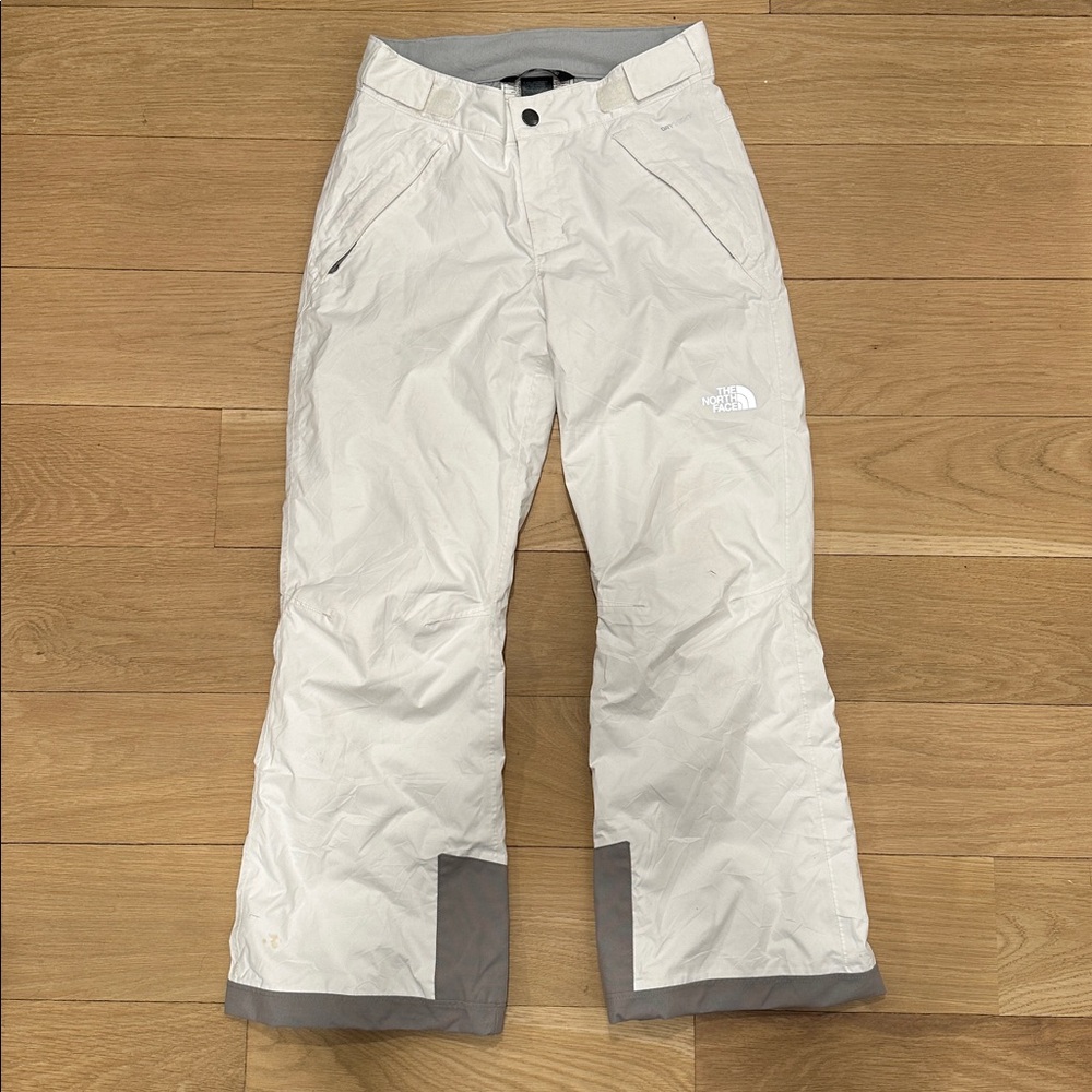 The North Face Gray and White Pants Girls Size M(10/12)